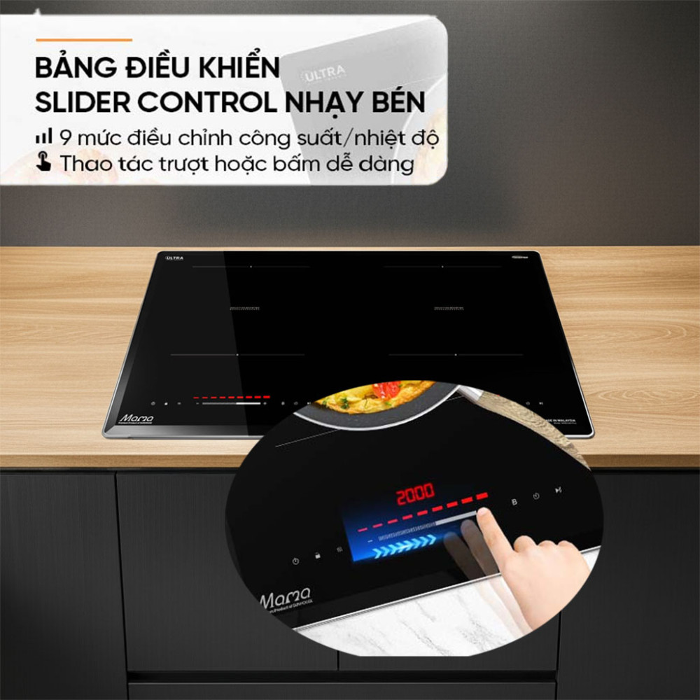 Bếp đôi điện từ Sunhouse Mama MMB588-PLUS - Hàng chính hãng