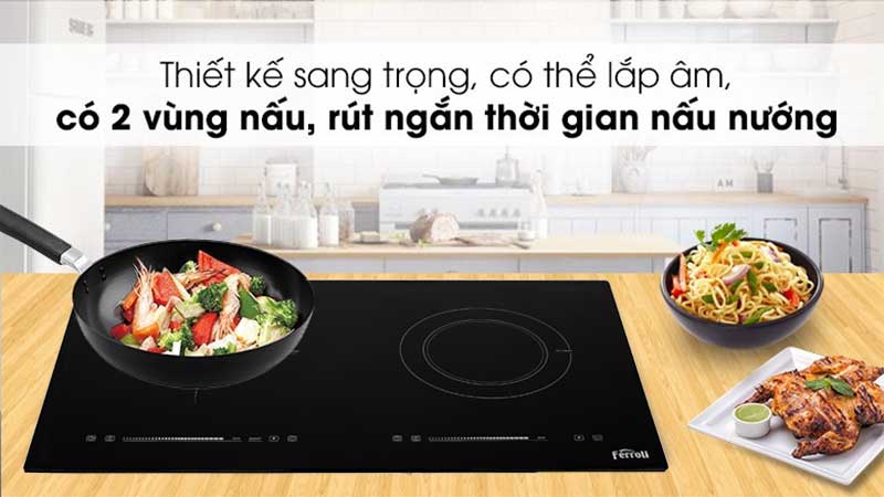 Bếp đôi điện từ hồng ngoại Ferroli IC4200DD - Hàng chính hãng