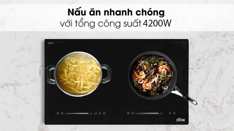 Bếp đôi điện từ hồng ngoại Ferroli IC4200DD - Hàng chính hãng
