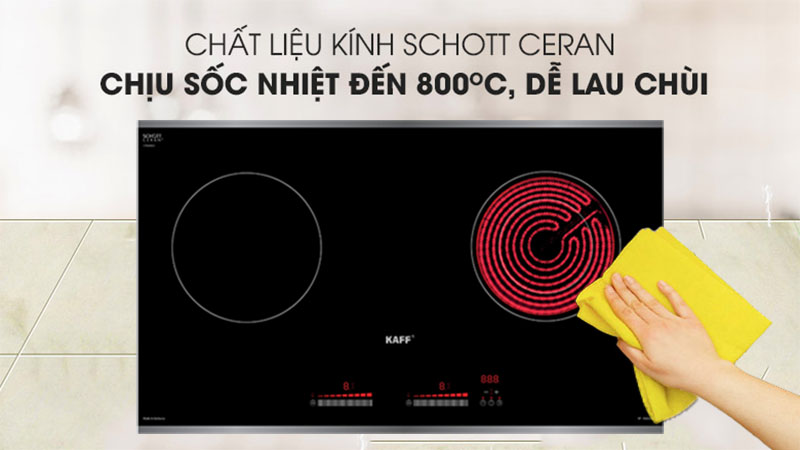 Bếp đôi điện từ hồng ngoại Kaff KF-IH202IC (Made in Germany) - Hàng chính hãng