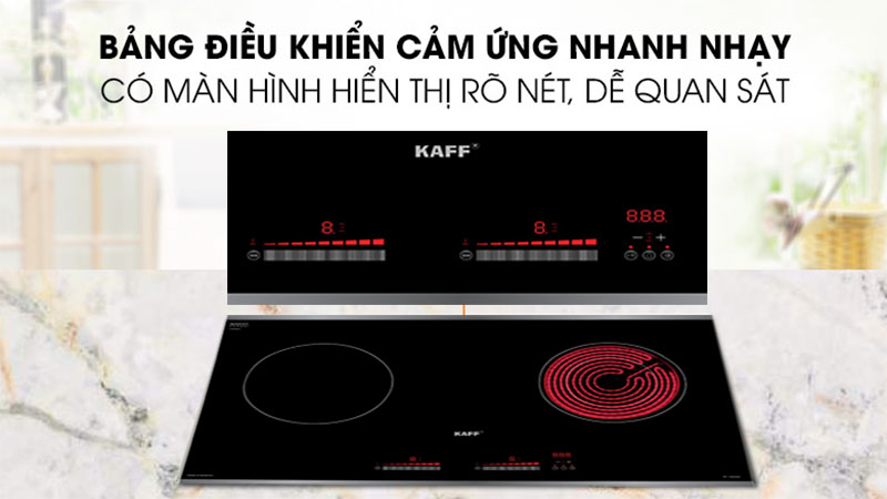 Bếp đôi điện từ hồng ngoại Kaff KF-IH202IC (Made in Germany) - Hàng chính hãng
