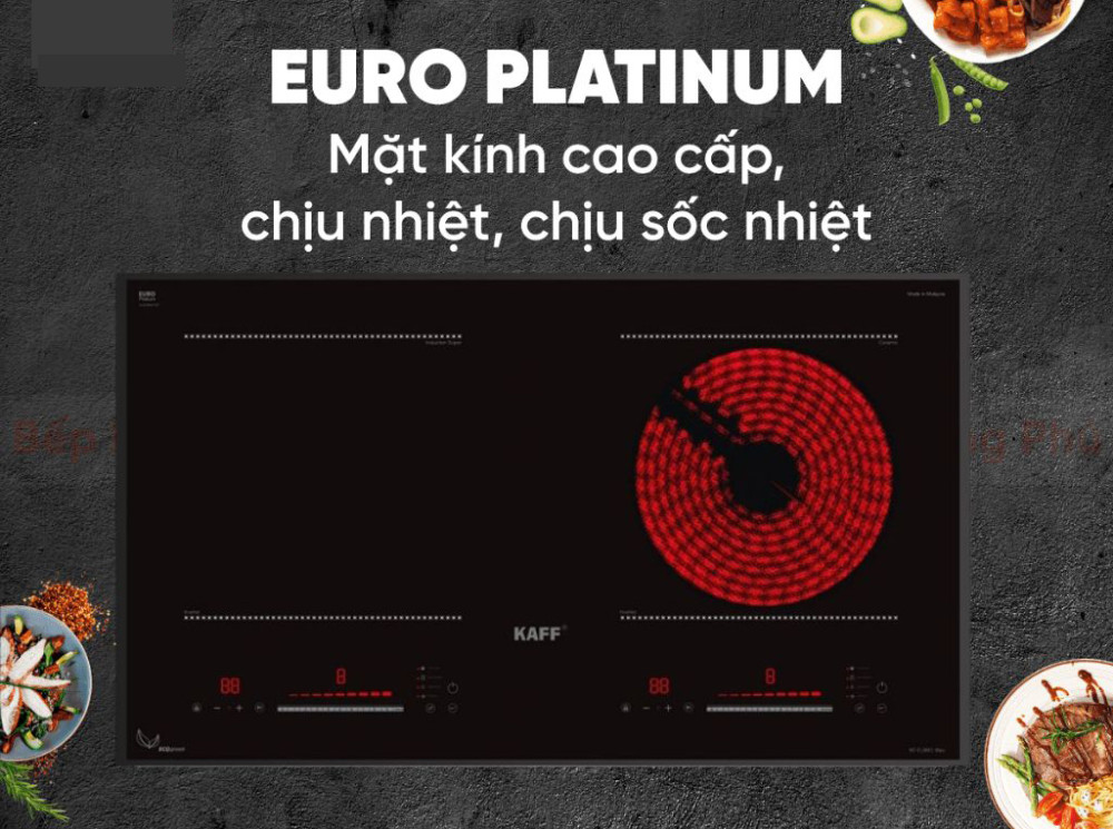 Bếp đôi hồng ngoại điện từ Kaff KF-FL99IC MAX - Hàng chính hãng