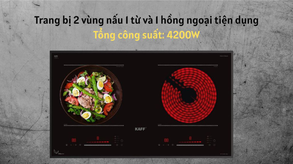 Bếp đôi hồng ngoại điện từ Kaff KF-FL99IC MAX - Hàng chính hãng