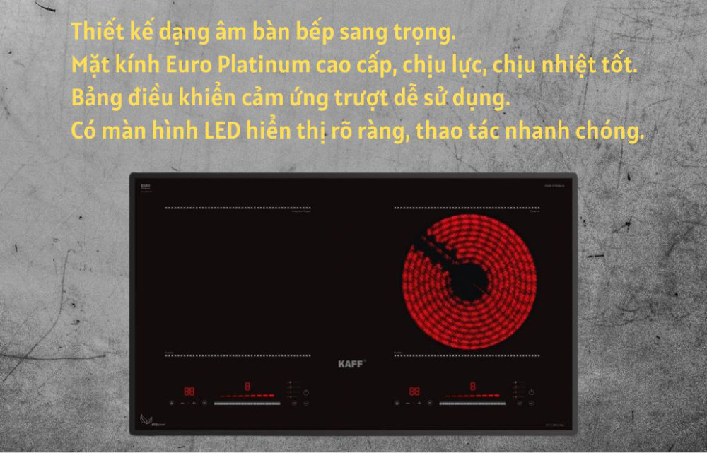 Bếp đôi hồng ngoại điện từ Kaff KF-FL99IC MAX - Hàng chính hãng