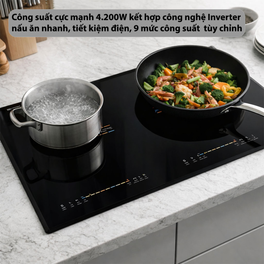 Bếp đôi hồng ngoại điện từ Hawonkoo CEH-201-IF - Hàng chính hãng