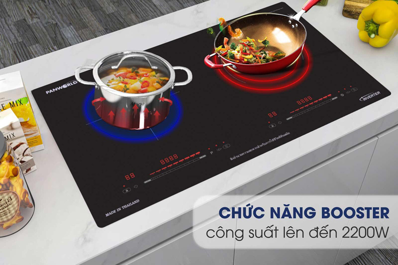 Bếp đôi hồng ngoại điện từ Panworld PW-1983 - Hàng chính hãng