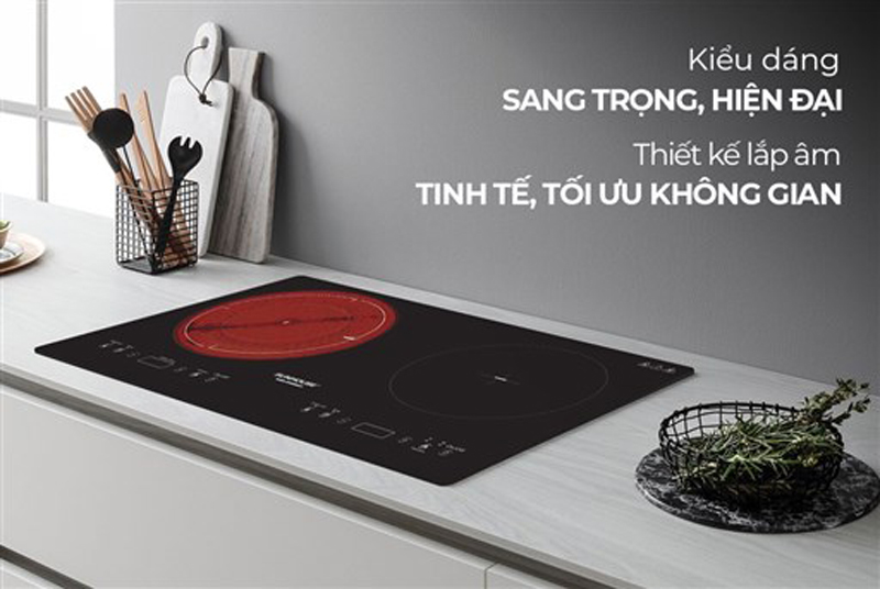 Bếp đôi hồng ngoại điện từ Sunhouse SHB8668MT - Hàng chính hãng