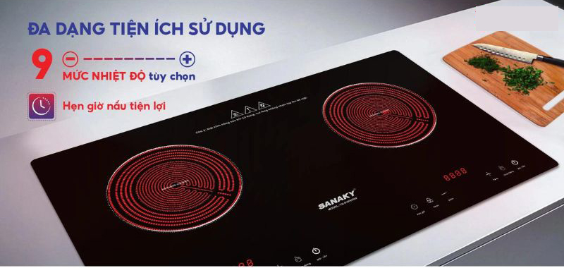 Bếp đôi hồng ngoại Sanaky VH-8100HGW - Hàng chính hãng