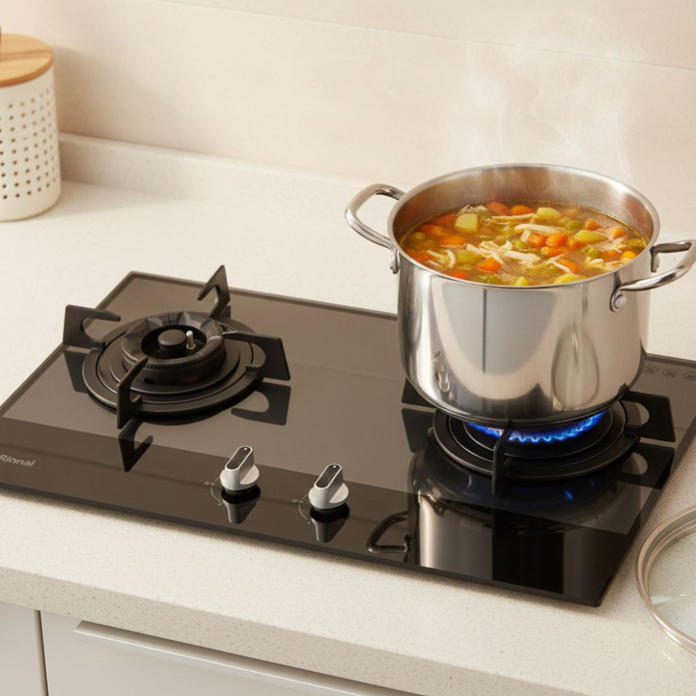 Bếp gas âm Rinnai RVB-732G(BG) - Hàng chính hãng