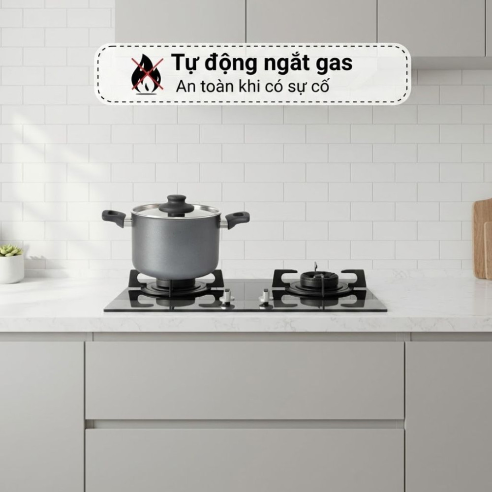 Bếp gas âm Rinnai RVB-732G(BG) - Hàng chính hãng