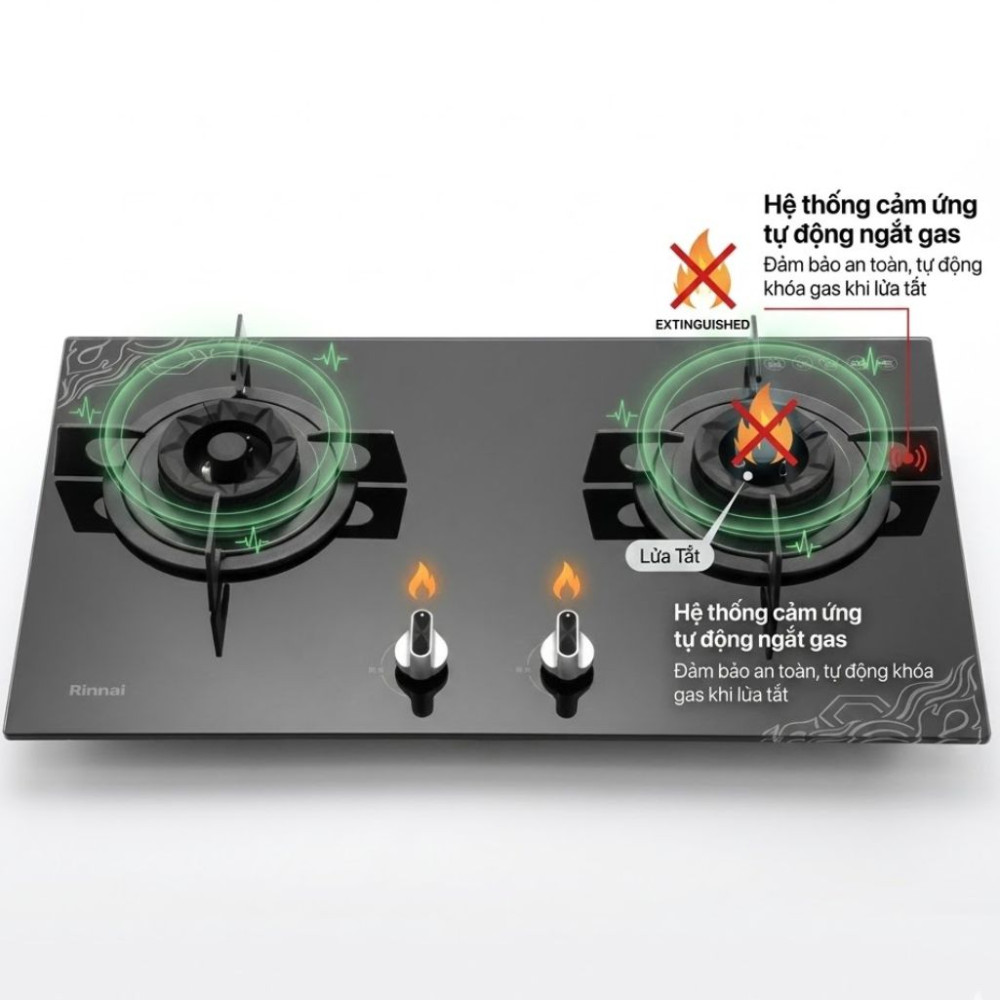Bếp gas âm Rinnai RVB-732G(FS) - Hàng chính hãng