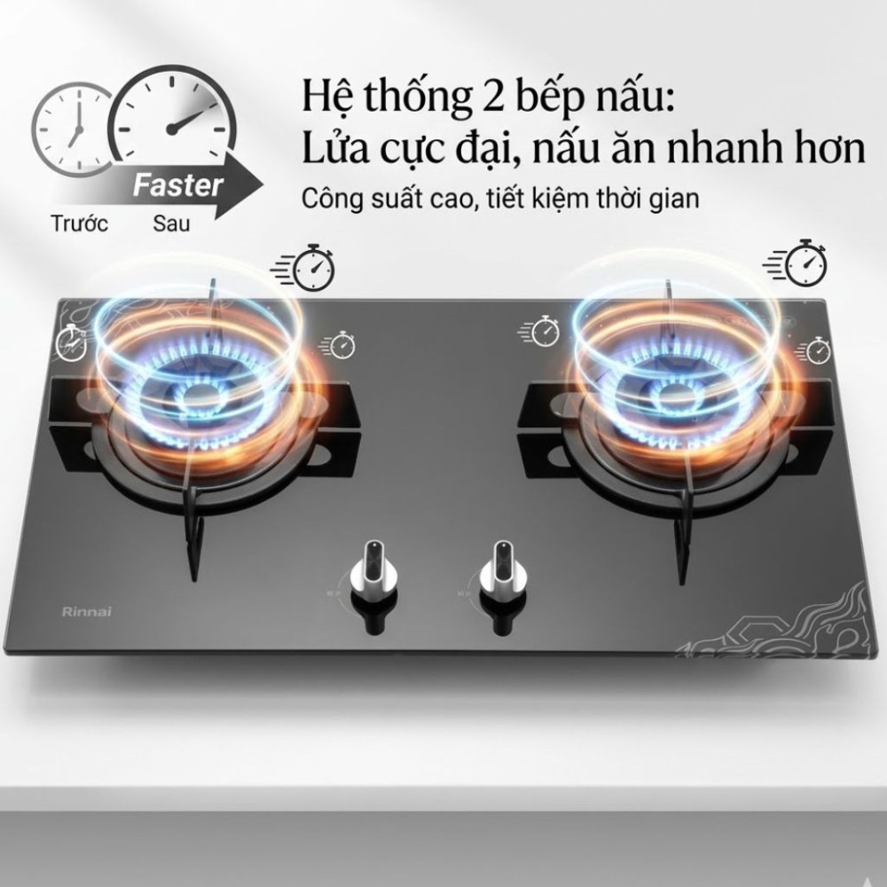 Bếp gas âm Rinnai RVB-732G(FS) - Hàng chính hãng