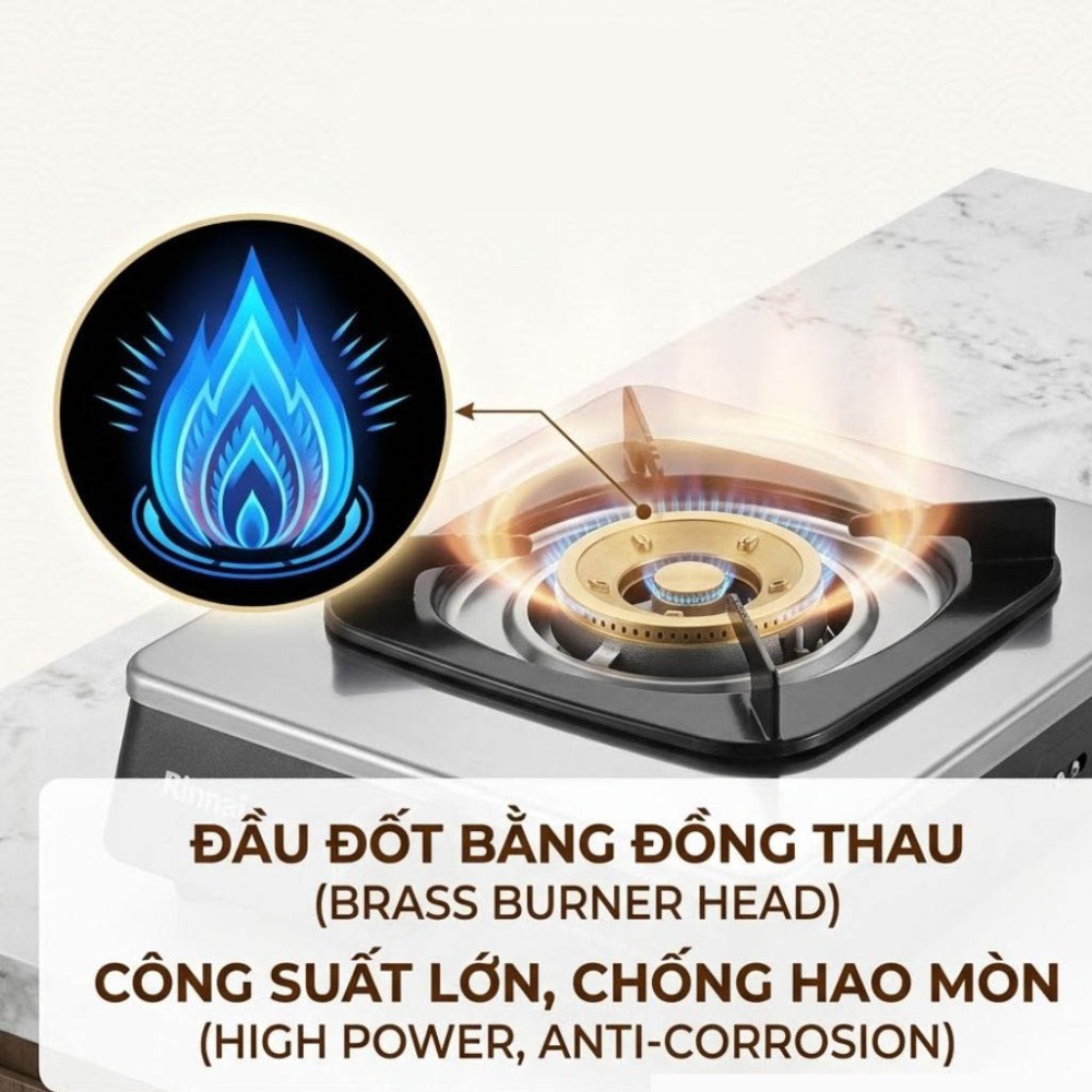 Bếp gas đôi Rinnai RV-365(G)N - Hàng chính hãng