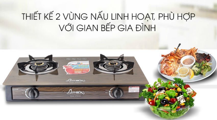 Bếp gas dương kính Sunhouse Apex APB3551 - Hàng chính hãng