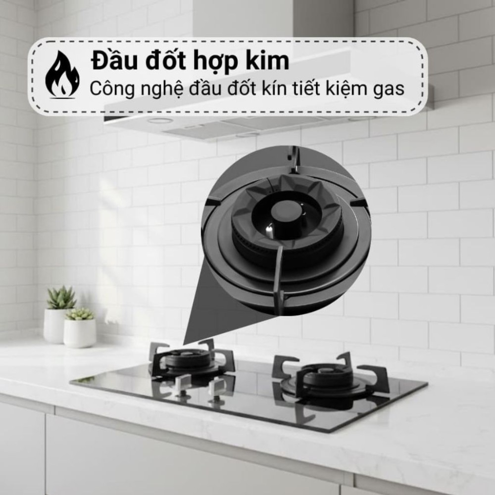 Bếp gas âm Rinnai RVB-732G(B) - Hàng chính hãng