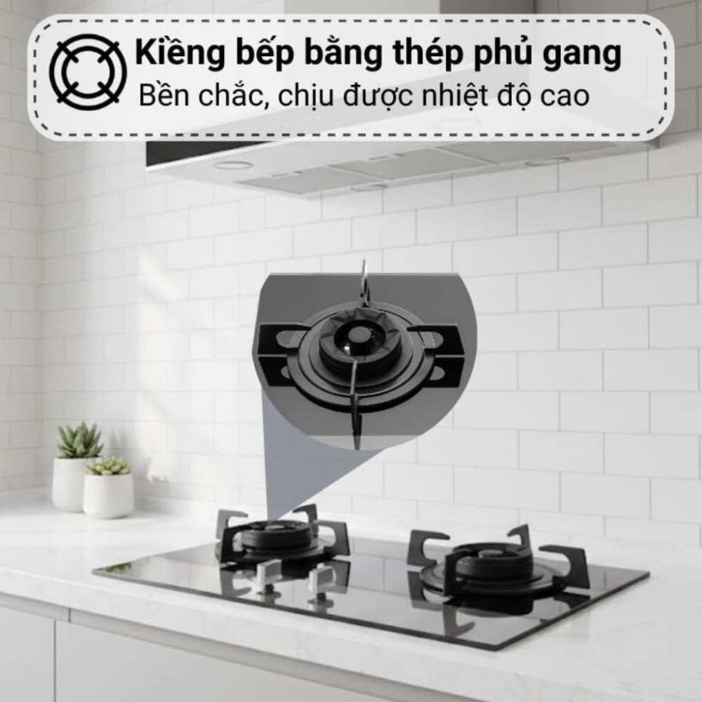 Bếp gas âm Rinnai RVB-732G(SG) - Hàng chính hãng
