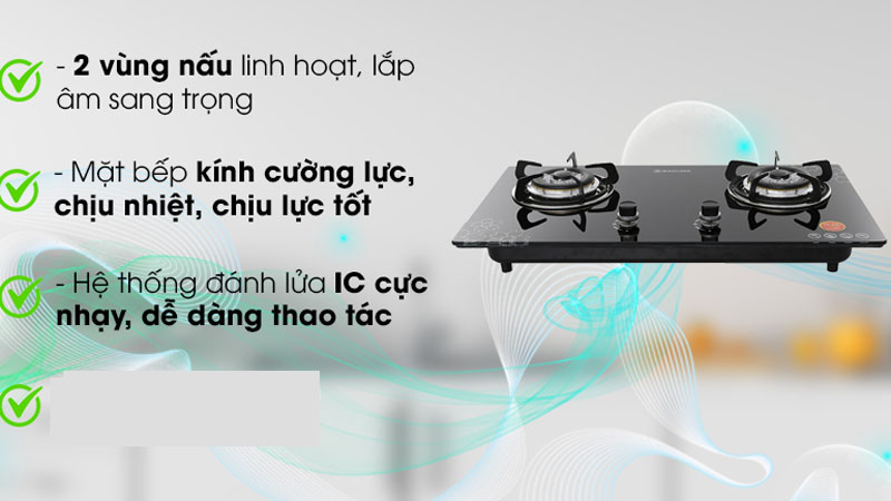 Bếp ga âm Sakura SV-2577GB - Hàng chính hãng