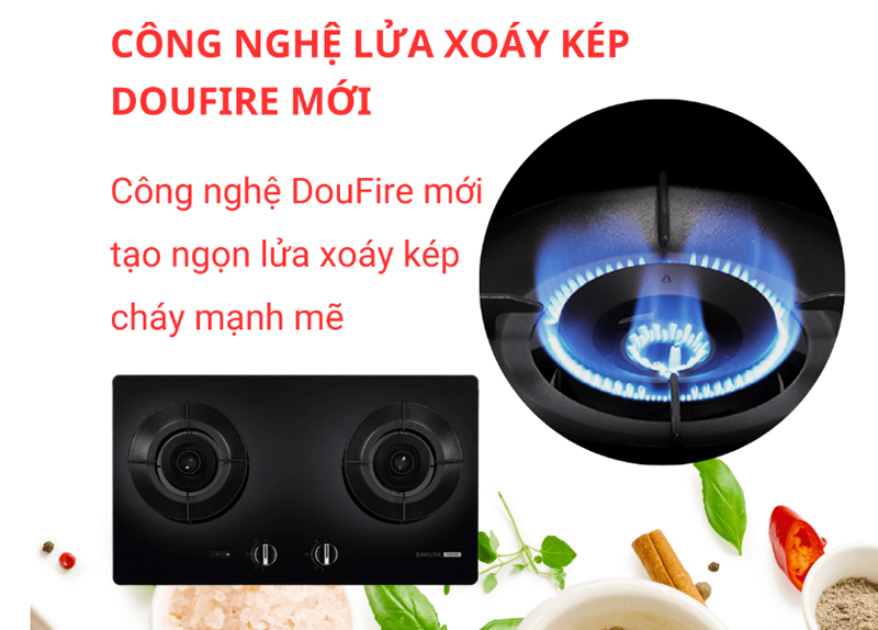 Bếp gas âm Sakura G2923AG - Hàng chính hãng