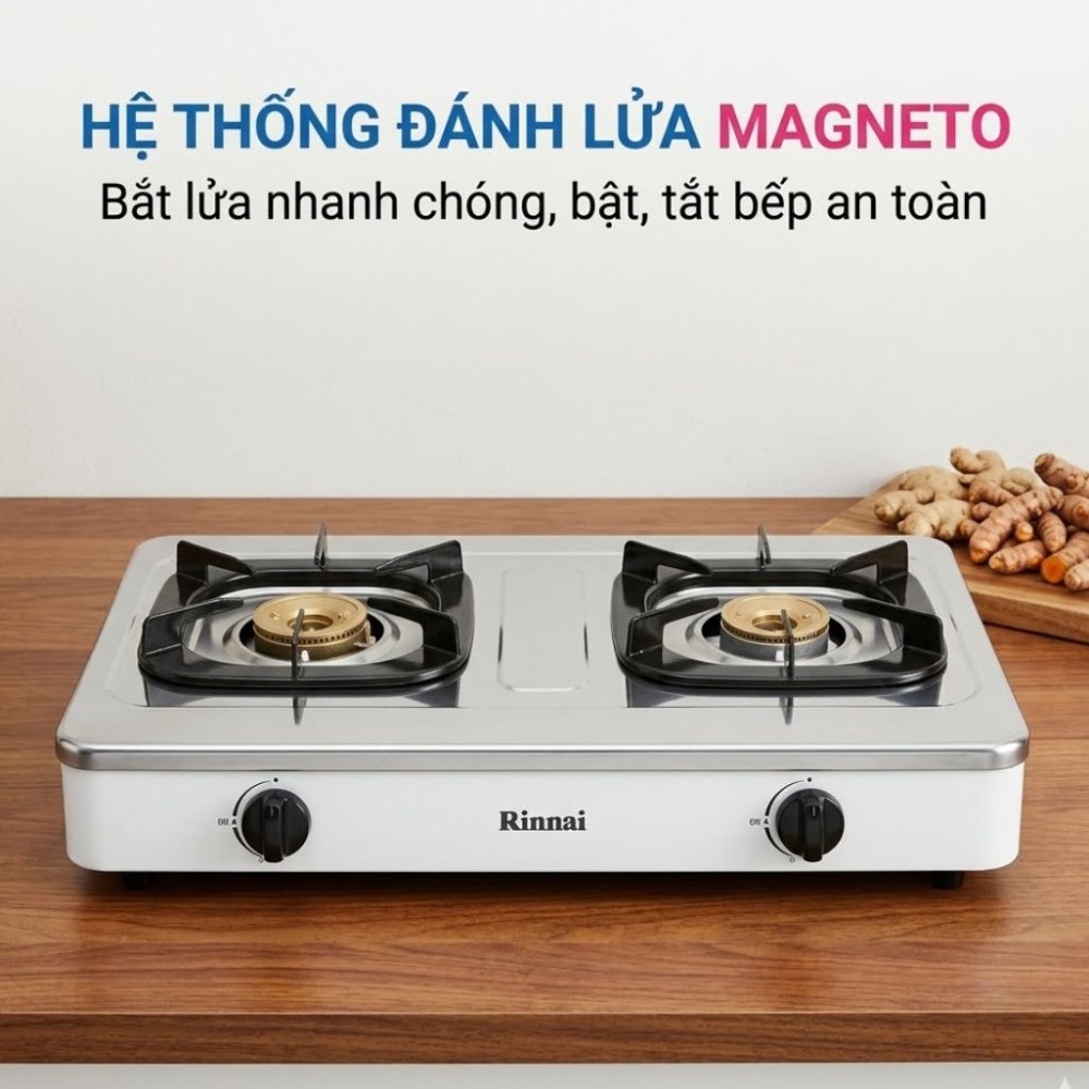 Bếp gas đôi Rinnai RV-375(SW)N - Hàng chính hãng
