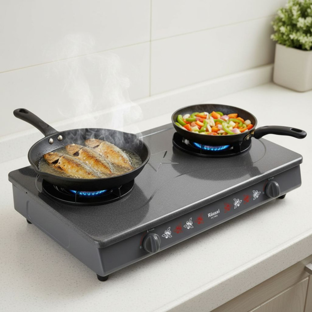Bếp gas đôi Rinnai RV-740A(GR) - Hàng chính hãng