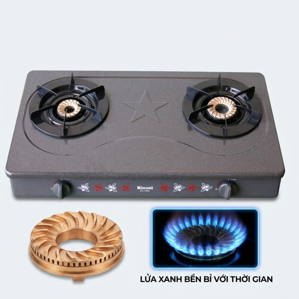 Bếp gas đôi Rinnai RV-740A(GR) - Hàng chính hãng