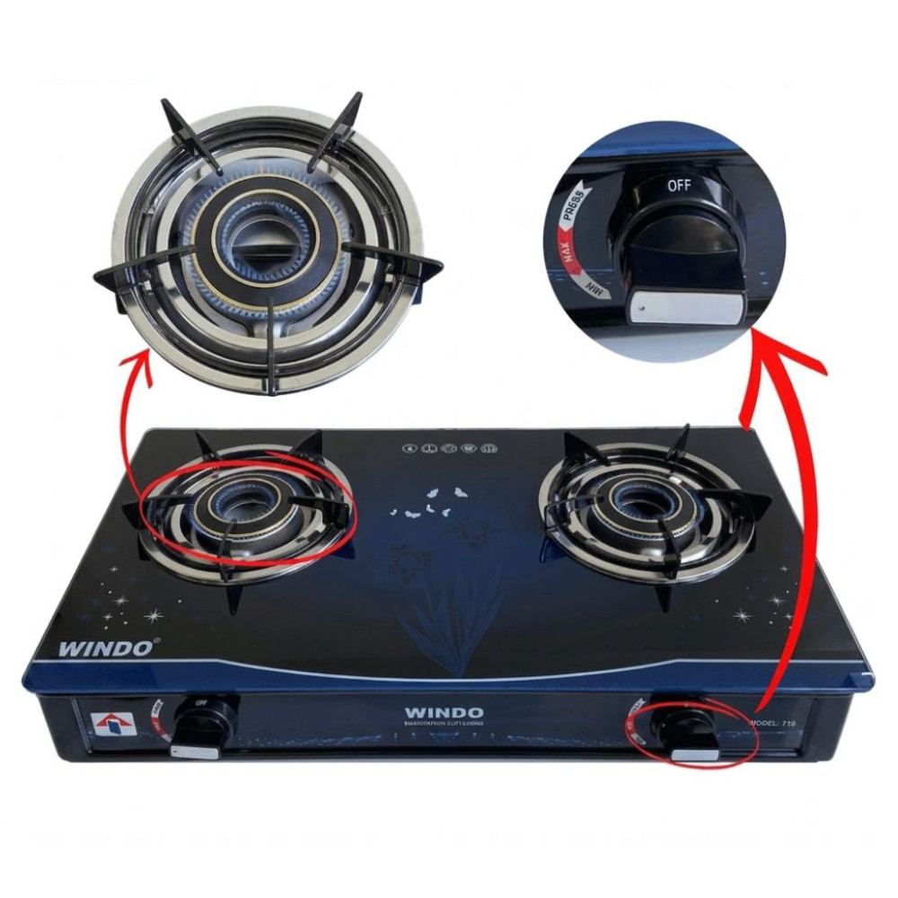 Bếp gas đôi để bàn Windo 719GL - Hàng chính hãng