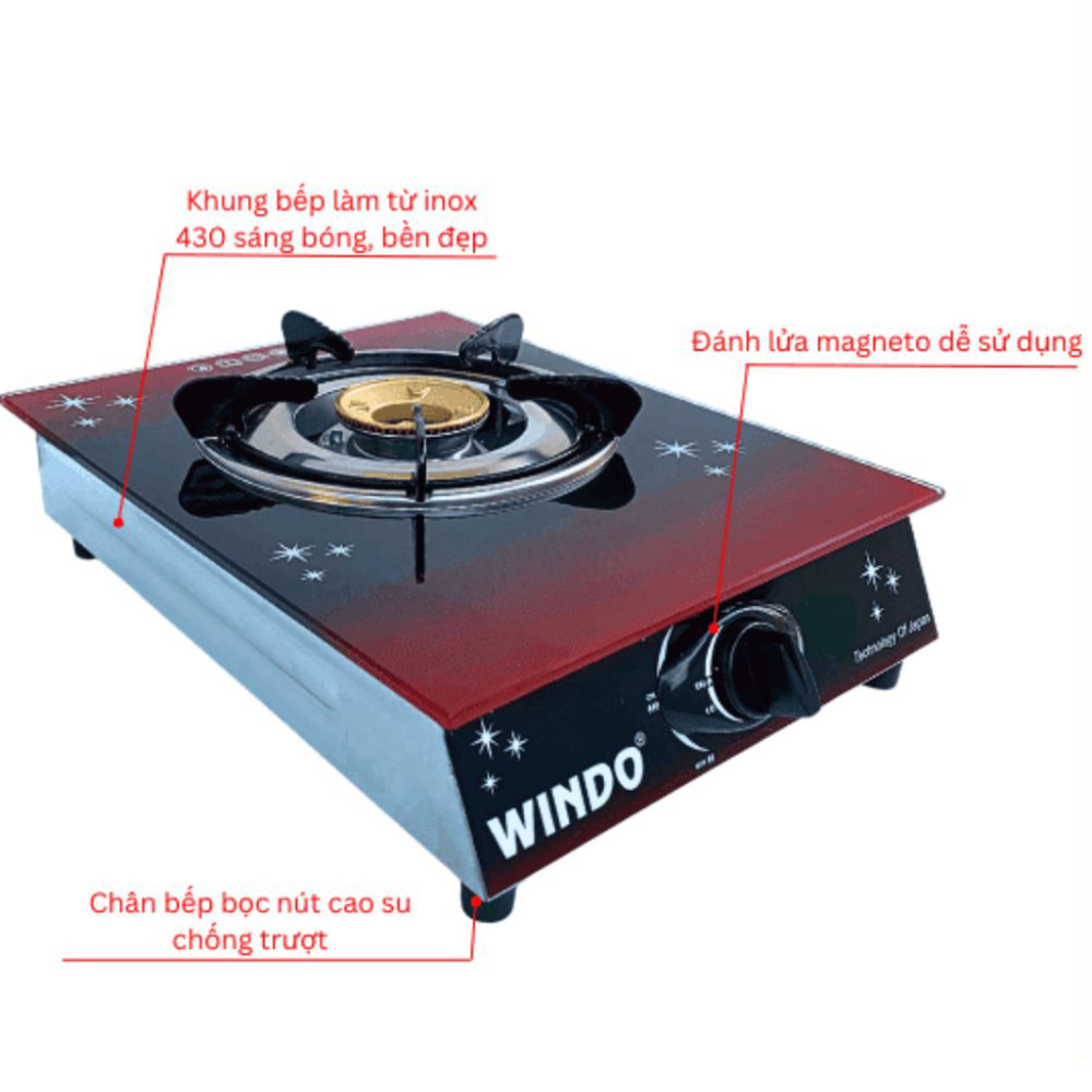 Bếp gas đơn Windo 117 - Hàng chính hãng