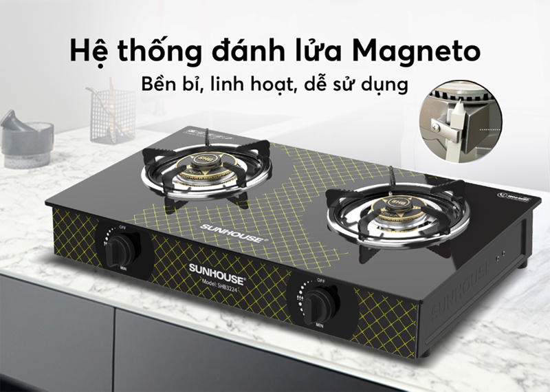 Bếp gas dương Sunhouse SHB3224 - Hàng chính hãng