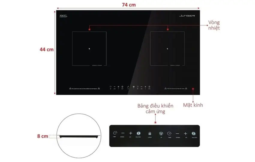 Bếp hồng ngoại đôi Junger ID-18 - Hàng chính hãng