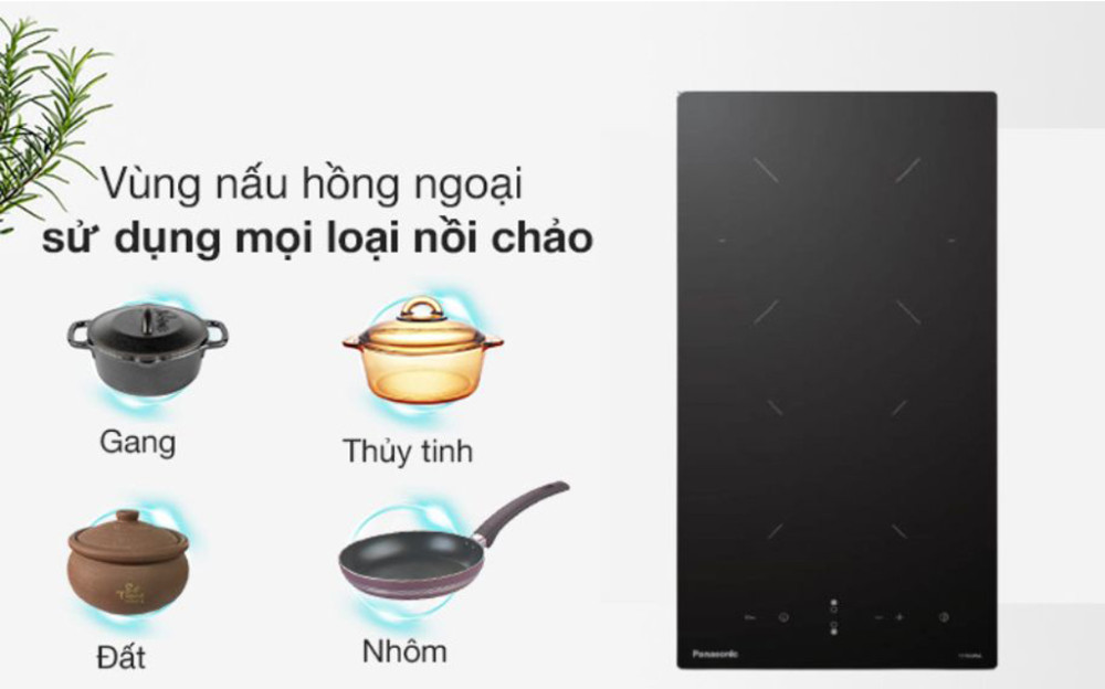 Bếp hồng ngoại 2 vùng nấu Panasonic KY-R32AELYUE - Hàng chính hãng