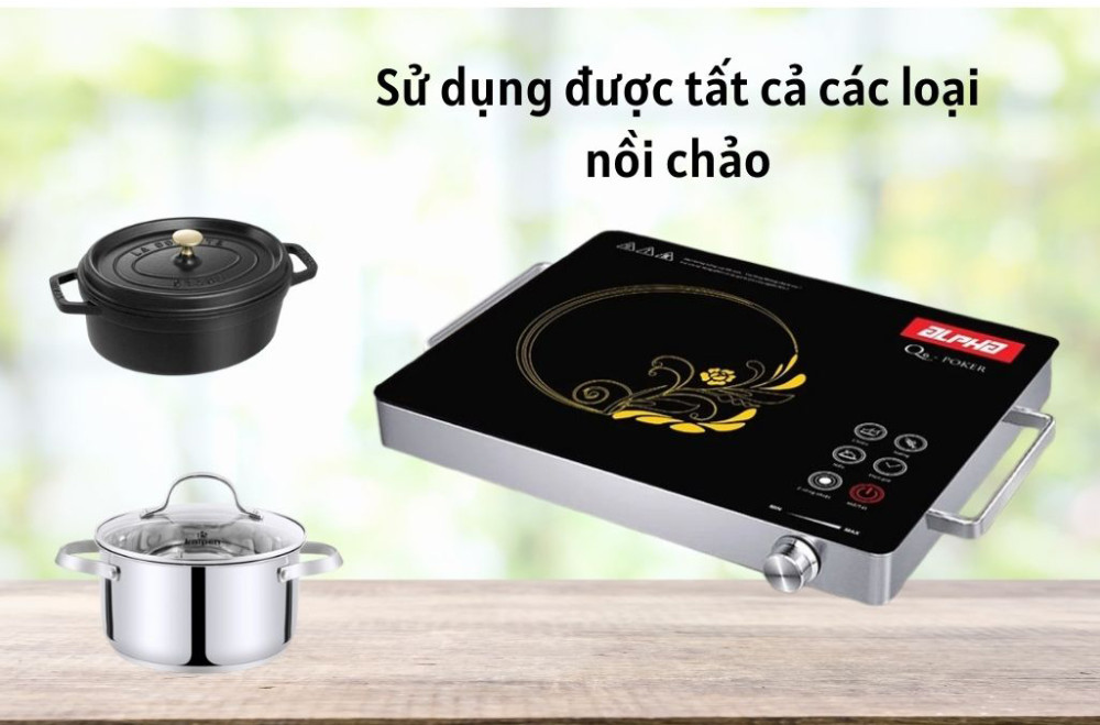 Bếp hồng ngoại đơn Alpha Q6-POKER - Hàng chính hãng