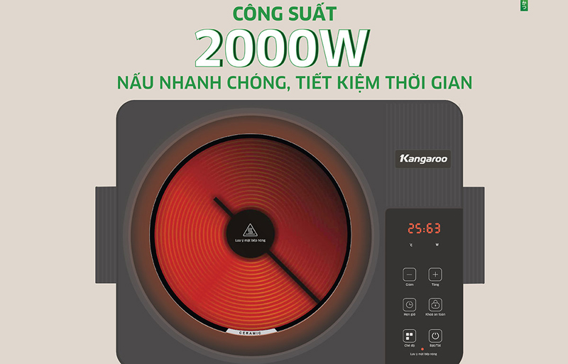 Bếp hồng ngoại đơn Kangaroo KG20IFT2  - Hàng chính hãng
