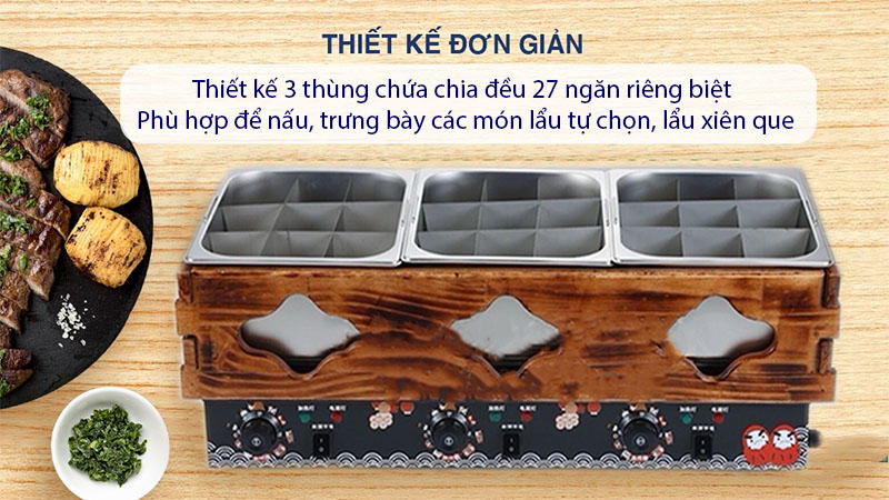 Bếp lẩu điện 27 ngăn Kanto HS-G3T - Hàng chính hãng