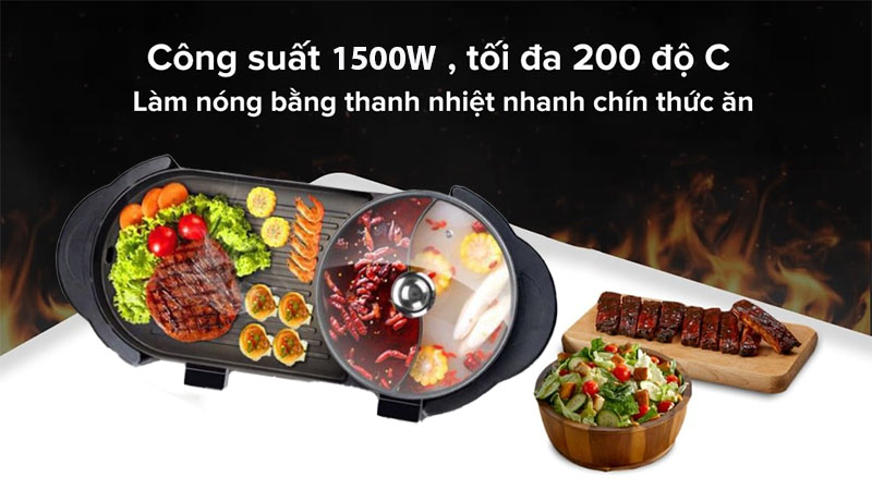 Bếp lẩu nướng đa năng Matika MTK-6929 - Hàng chính hãng