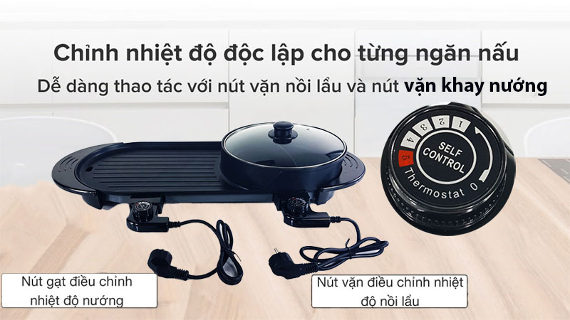 Bếp lẩu nướng đa năng Matika MTK-6929 - Hàng chính hãng