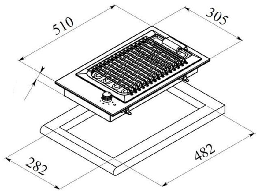 Bếp nướng âm Teka EFX 30.1 BBQ GRILL - Hàng chính hãng