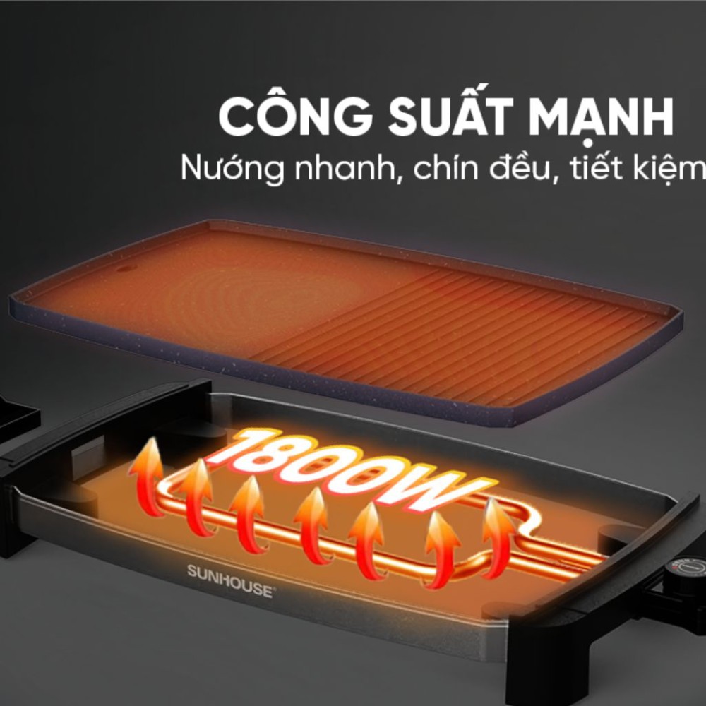 Bếp nướng điện Sunhouse SHD4612  - Hàng chính hãng