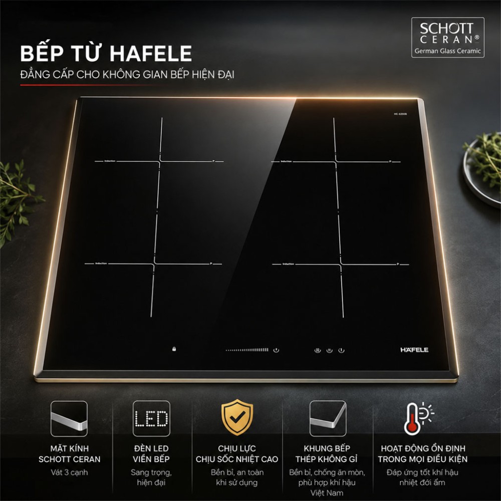 Bếp từ 4 vùng nấu Hafele HC-I604D 535.02.040 - Hàng chính hãng