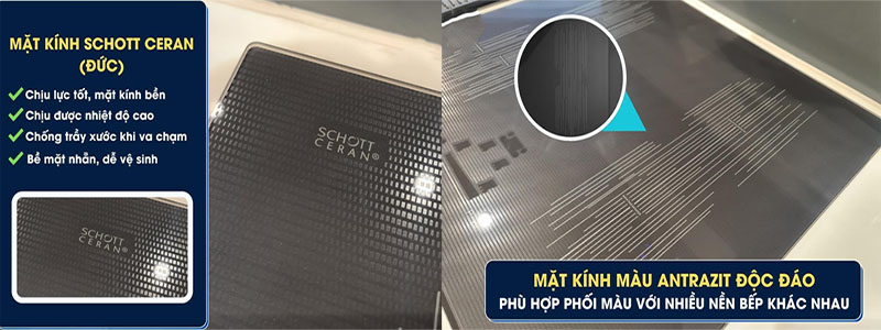Bếp từ 4 vùng nấu Malloca MI-594 LINEAR - Hàng chính hãng