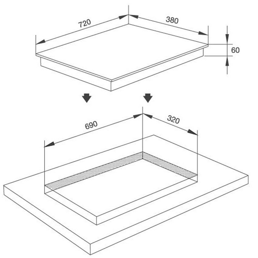 Bếp điện Domino âm kính Malloca MDR 302 - Hàng chính hãng