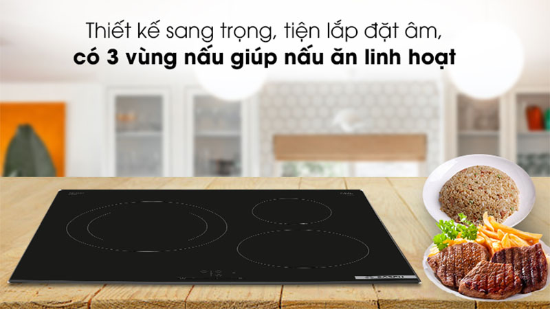 Bếp từ ba vùng nấu Bosch PIJ631BB5E - Hàng chính hãng
