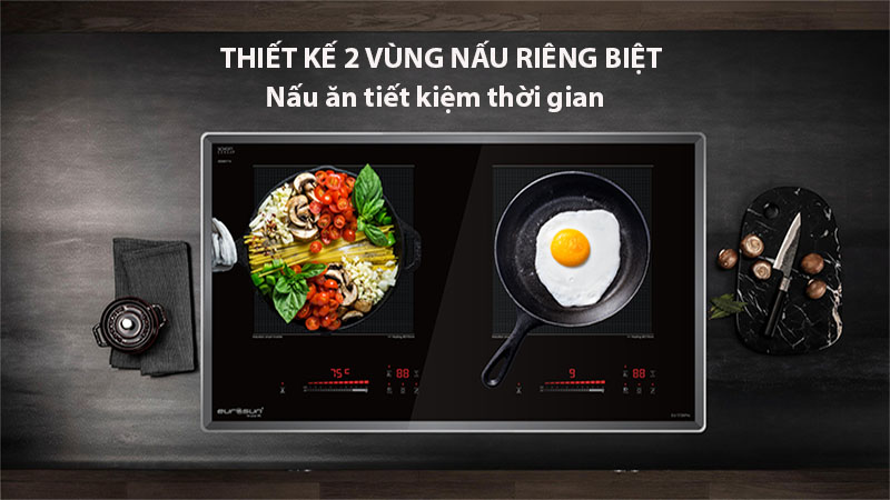 Bếp từ đôi Inverter Eurosun EU-T726Pro - Hàng chính hãng
