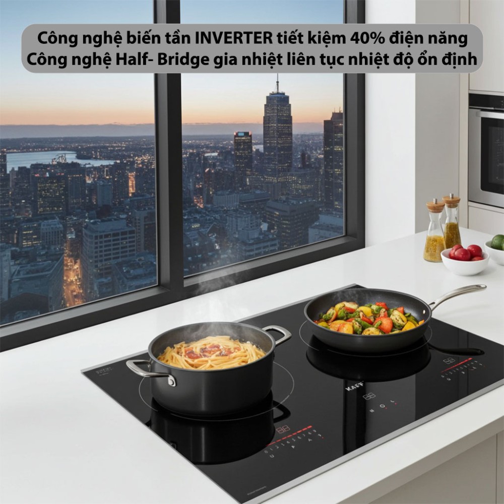 Bếp từ đ&ocirc;i Kaff KF-IH870Z Plus - H&agrave;ng ch&iacute;nh h&atilde;ng