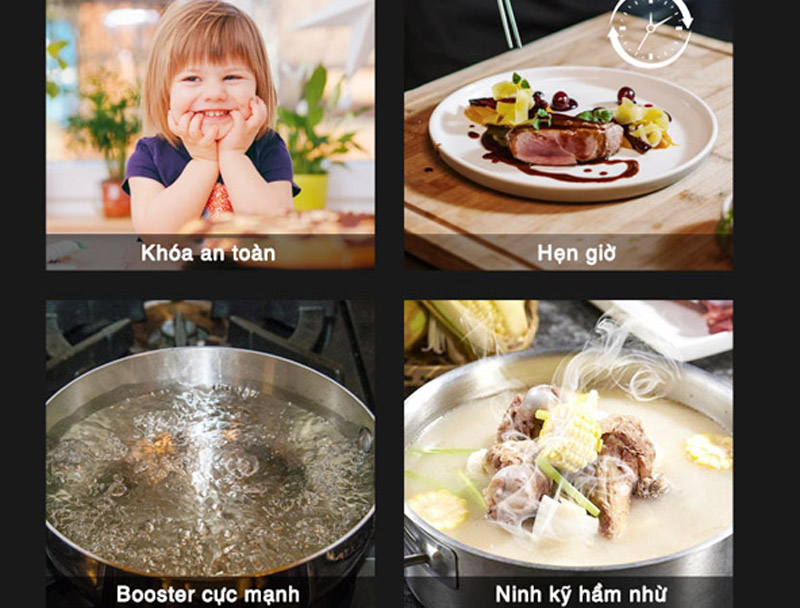 Bếp đôi hồng ngoại điện từ Richborn RI7343H28M - Hàng chính hãng