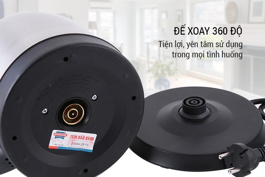 Ấm siêu tốc inox Sunhouse SHD1182 - Hàng chính hãng