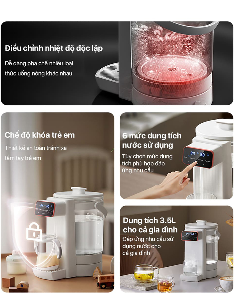 Bình thủy điện Deerma SH35W - Hàng chính hãng
