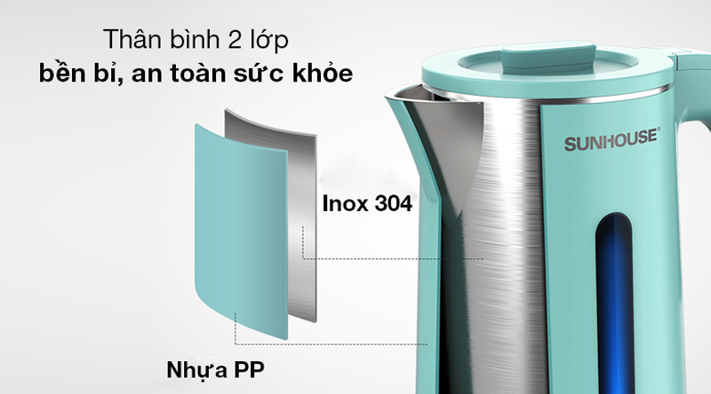 Bình đun siêu tốc Sunhouse SHD1351 ( 1.8 lít) - Hàng chính hãng