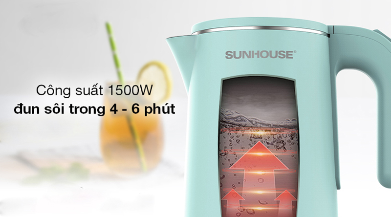 Bình đun siêu tốc Sunhouse SHD1351 ( 1.8 lít) - Hàng chính hãng