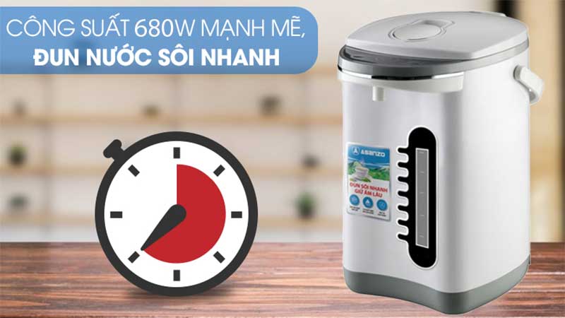 Bình thủy điện Asanzo HP-60YB - Hàng chính hãng