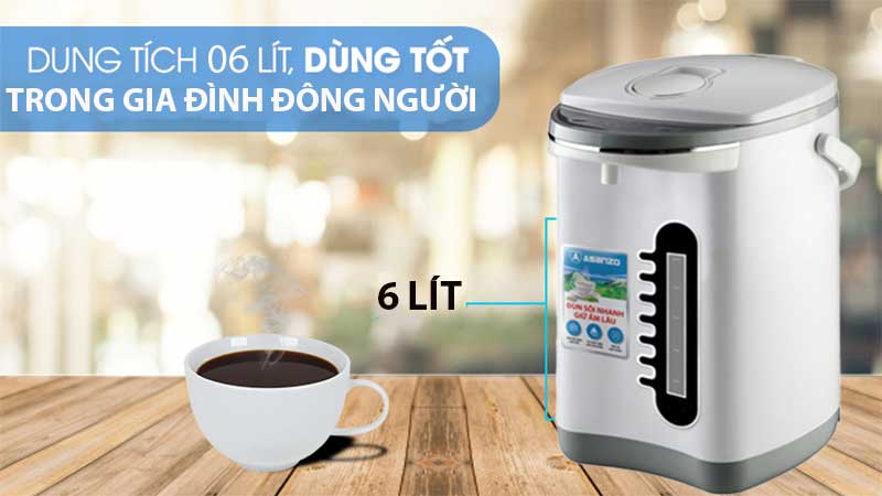 Bình thủy điện Asanzo HP-60YB - Hàng chính hãng